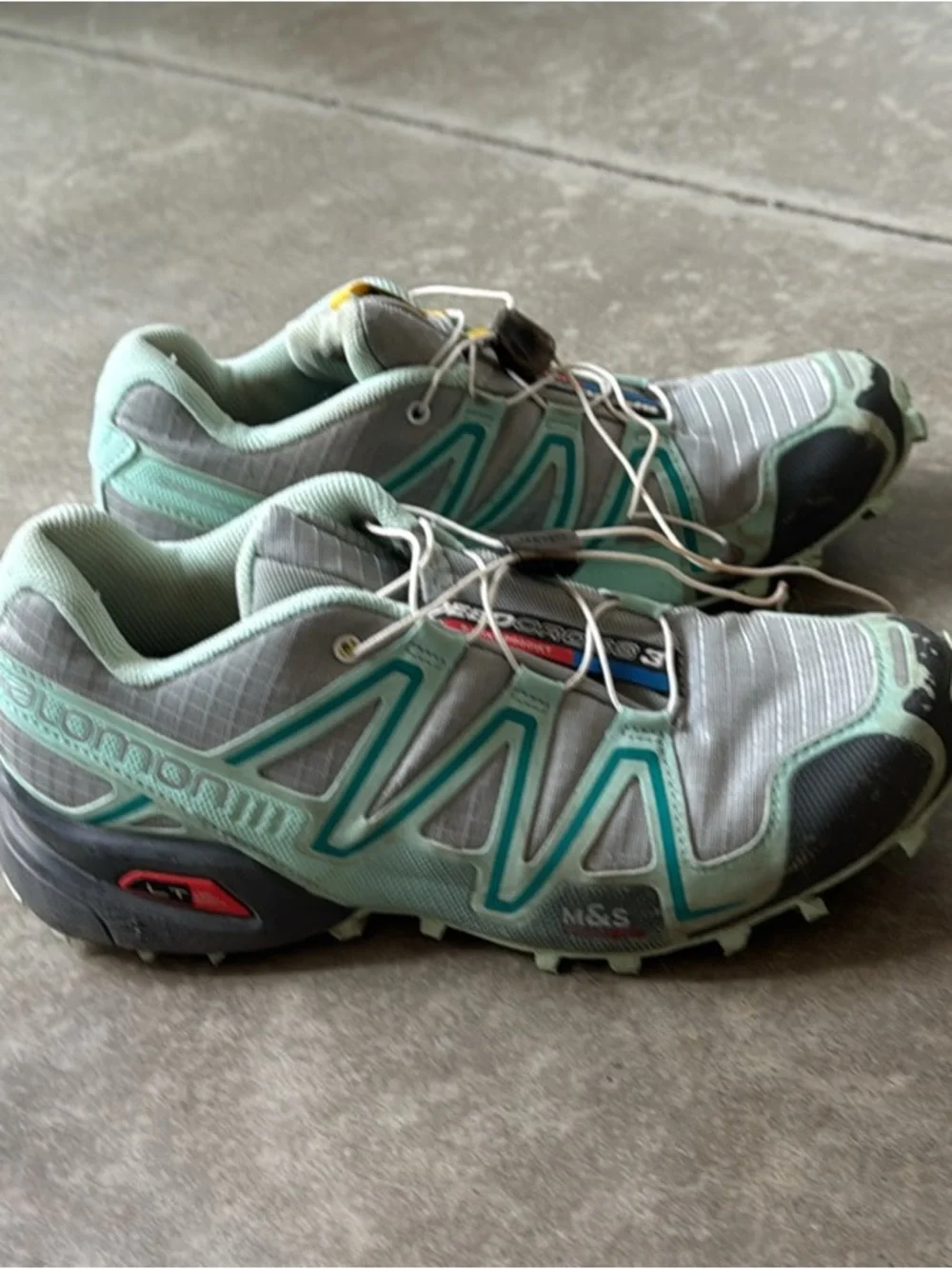 Salomon Women's Speedcross 3 Trail Running Shoes - Grey Mint - size 7